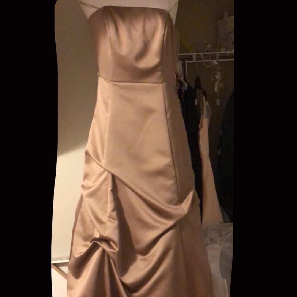 tan/gold PROM dress for sell!!